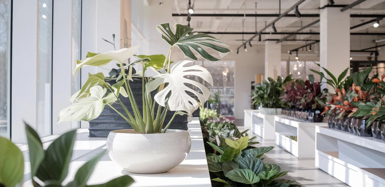 A bright interior with indoor plants · inspiration